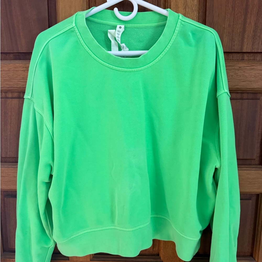Lululemon Athletica Bright Green Sweatshirt